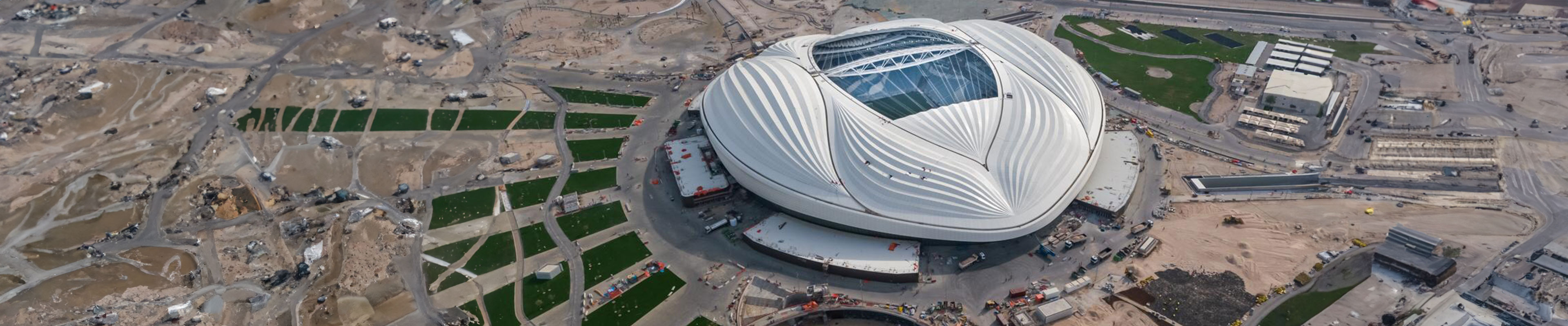 A picture of the Al Wakrah stadium in Qatar